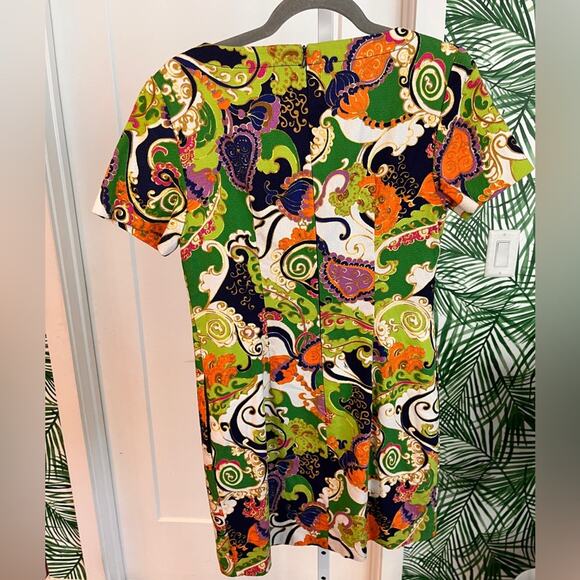 Trina Turk Mod Print Short Sleeve Dress Size 4 - Picture 5 of 9